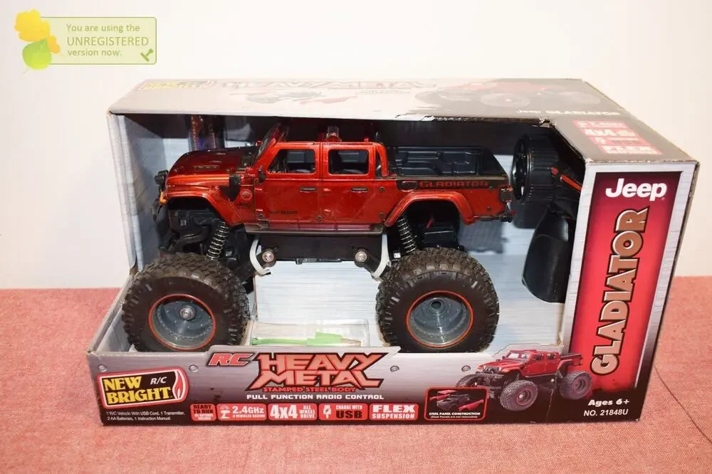 New Bright R/C 4x4 Heavy Metal Jeep Gladiator 1:20 Scale Red